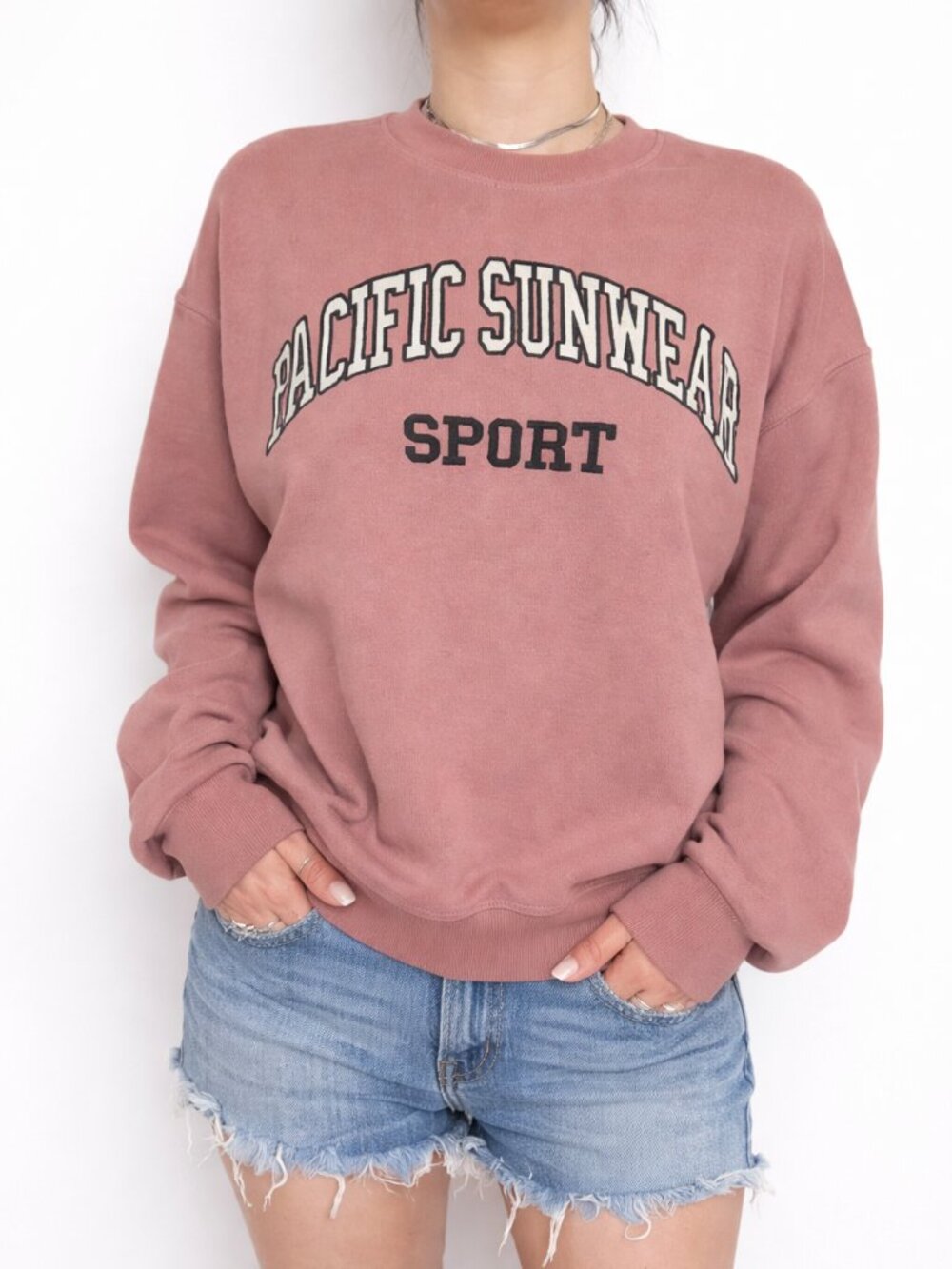 Retro Pacific Sunwear Sport Pink Crewneck Sweatshirt
